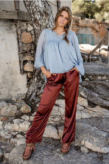 Pantalon Liv Bordeaux