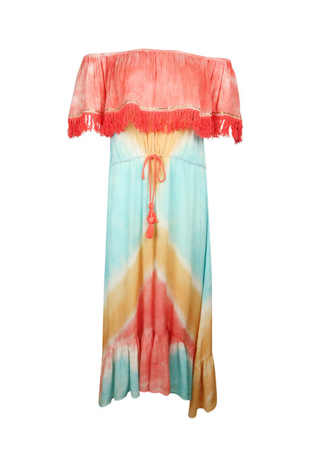 Jurk Bella Tie Dye Koraal