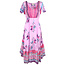 ibzmode Maxi Vestido Paraguas Arcoiris Lila