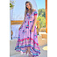 ibzmode Maxi Dress Off Shoulder Rainbow Lilac