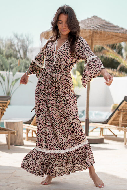 Kleid Isabella Crochet Leopard