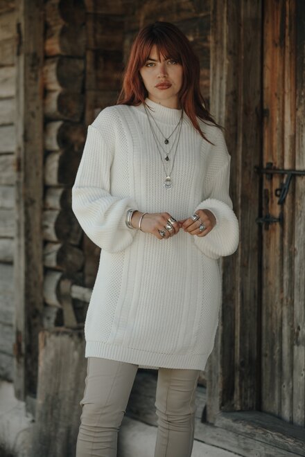 Knitted Dress Abbey Off White
