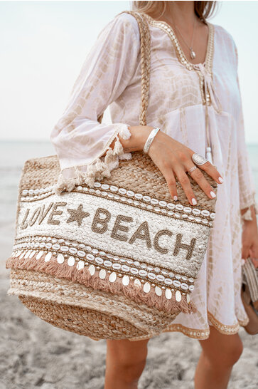 Bolsa de playa Love & Beach Gold