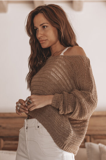 Estelle Knitted Top Mid Brown