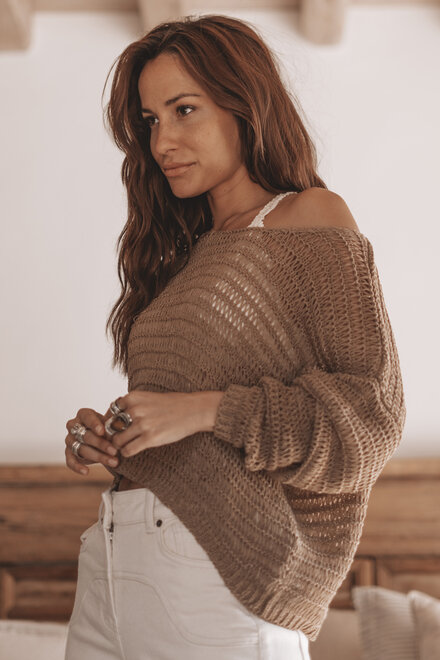 Estelle Knitted Top Mid Brown