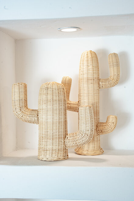 Pendeck Cactus en rotin