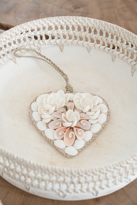 Decoración mural Shell Heart Off White