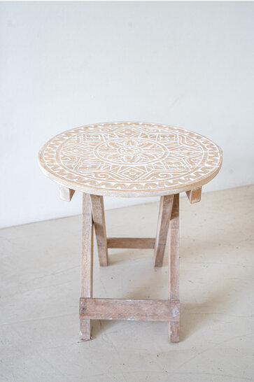 Mesa Plegable Redonda Sari Off White