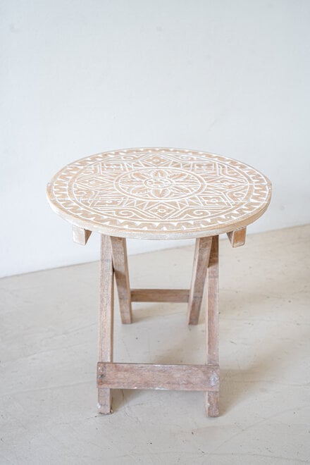 Table pliante ronde Sari Off White