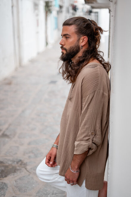 Bluse Niguel Hell Taupe