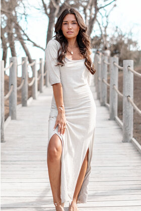 Vestido Largo Luciano Crudo