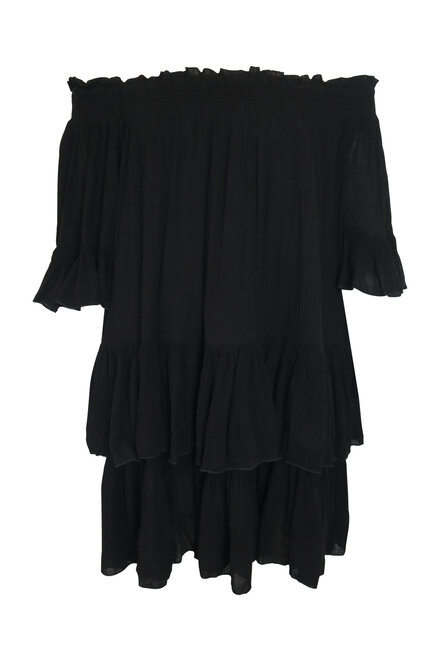 Kleid Rüschen Schwarz