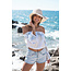 ibzmode Top Con Hombros Descubiertos Blanco Dorado