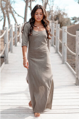 Langes Kleid Luciano Taupe