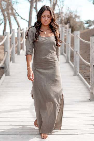 Robe longue Luciano Taupe