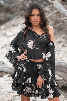 Falda Dora Bloom Negra