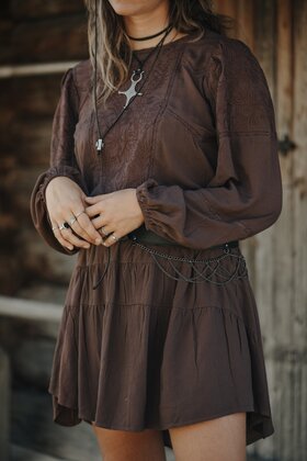 Falda Vera Washed Aubergine