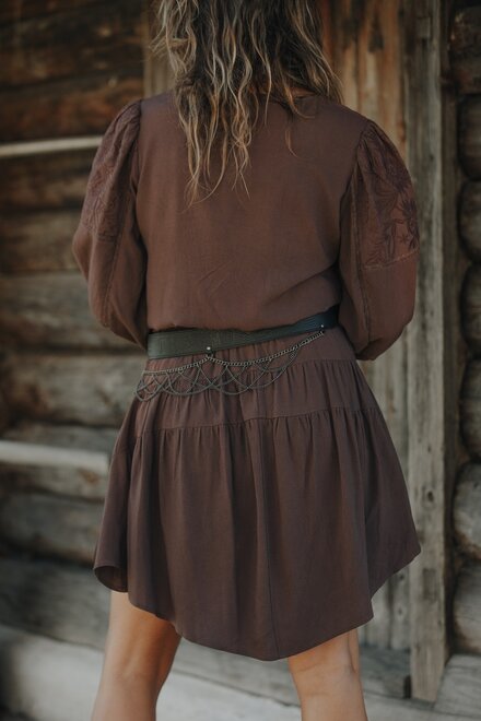 Falda Vera Washed Aubergine