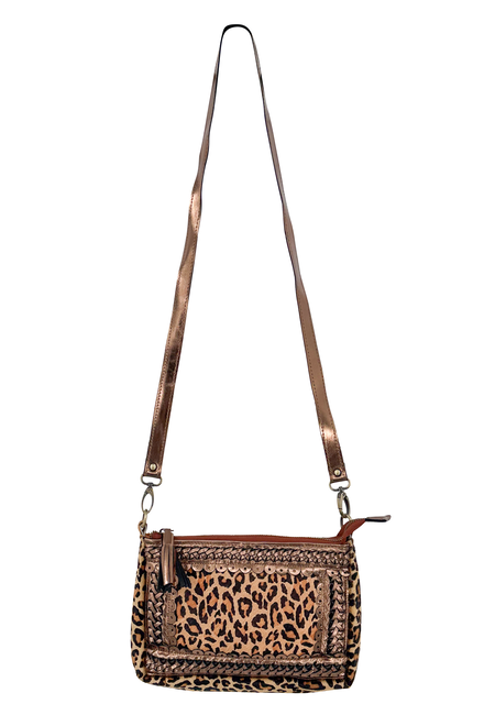 Sac à main en cuir Leopard Beige