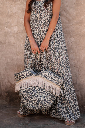 Sac Elvio Leopard Noir