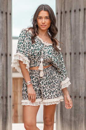 Short Ana Leopard Black