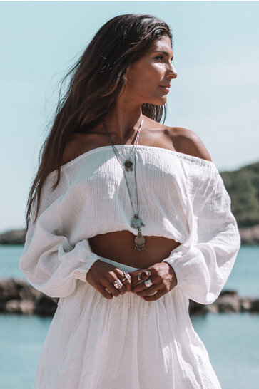 Noel Cotton Top Off White