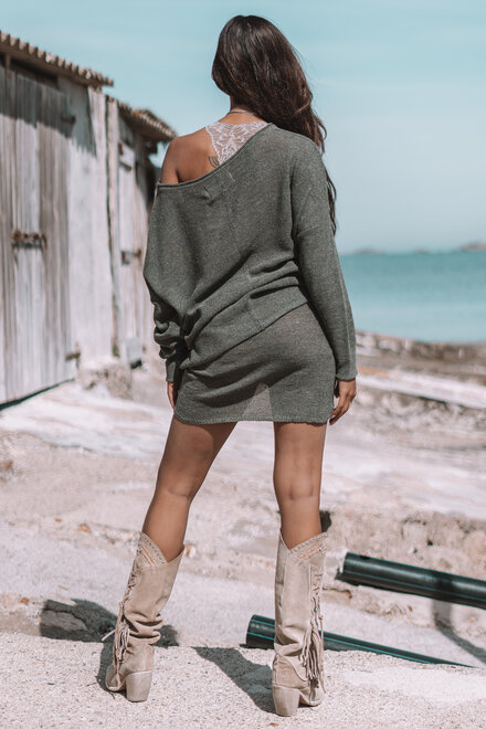 Milou Knitted Skirt Khaki