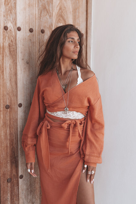 Evelin Wrap Top Terra