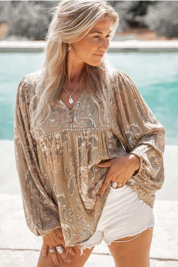Blouse Kiki Baroque Khaki