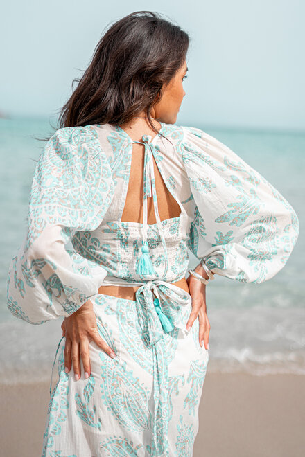 Wrap Top Adella Aqua