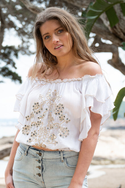 Top Rio Mirror White