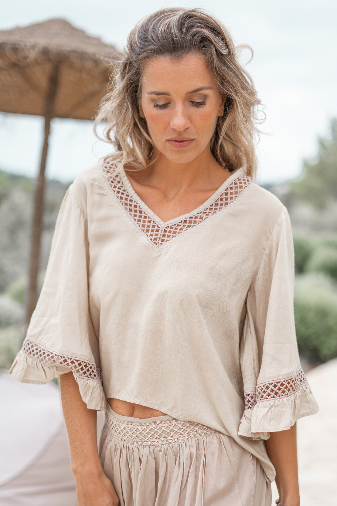 Liza Top- Taupe