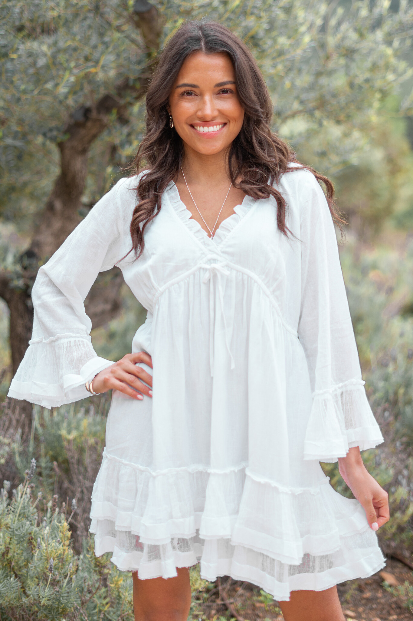 Robe courte Luna White