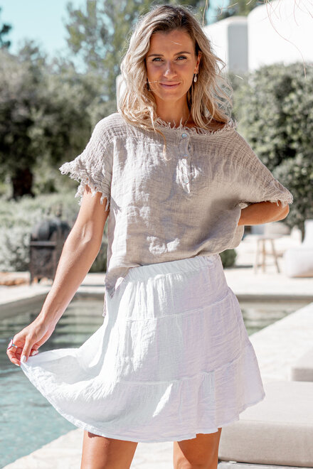 Falda corta Lin White