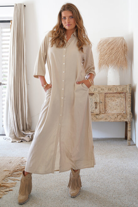 Lange Bluse Esma Sand