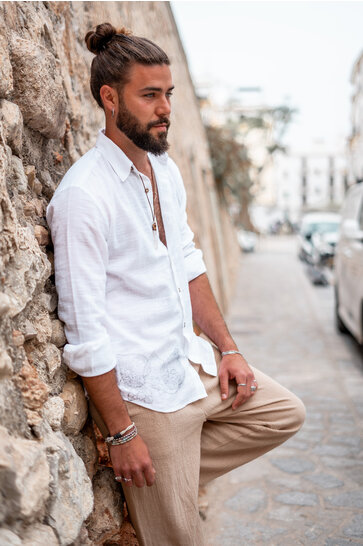 Chemisier Andres Mandala White