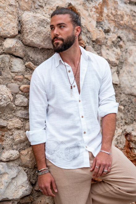 Blusa Andres Mandala Blanco