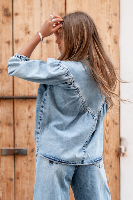 Denim Blouse Pancha Blue