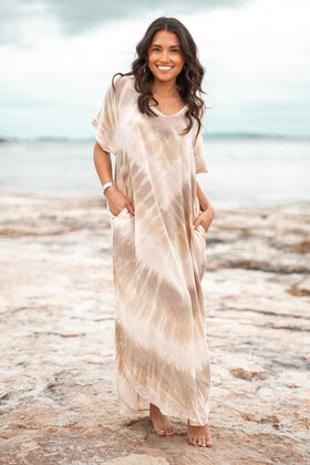 Kaftán largo Noa Tie Dye Topo/Arena