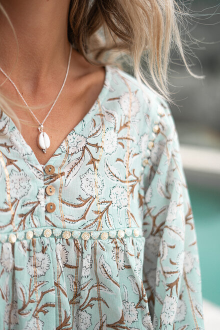 Bluse Kiki Flower Mint