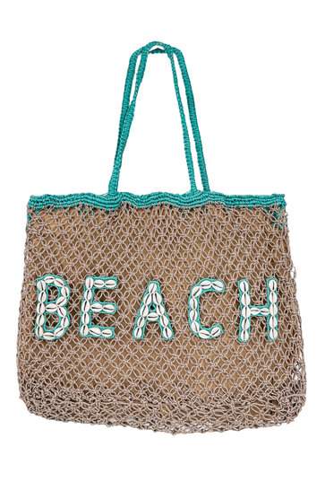 Beach Bag Seashell Beach Aqua