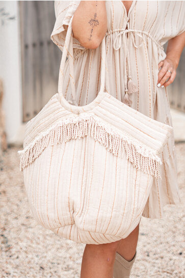 Sac Elvio Stripe Sand