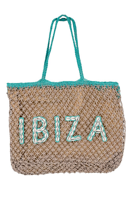 Beach Bag Seashell Ibiza Aqua