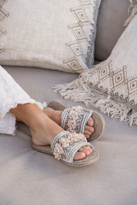 Slippers Resort Pompon  Naturel