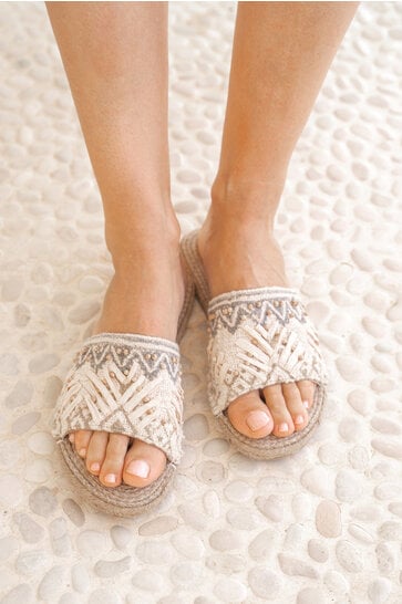 Chaussons Resort Zigzag Naturel