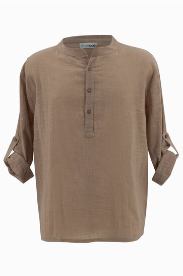 Bluse Blusen Einfarbig Hell Taupe