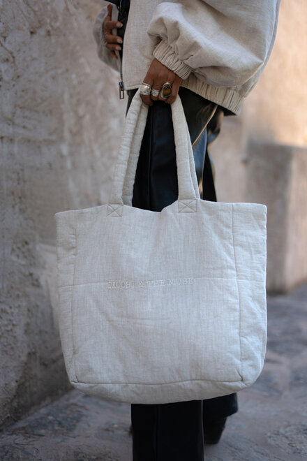 Gwen Linen Mom Bag Natural