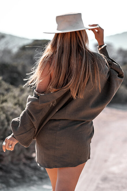 Levy Blusa Vestido Caqui
