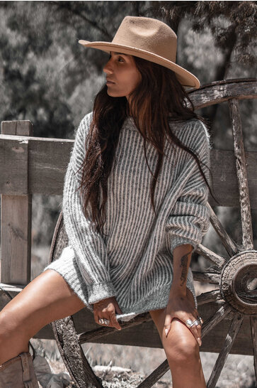 Chunky Knit Melange Grey