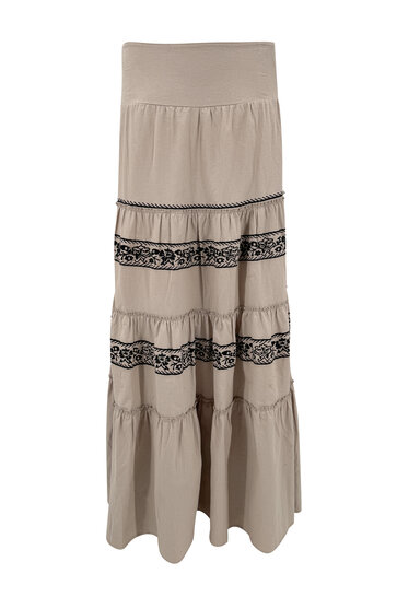 Long Skirt Espanola Light Taupe